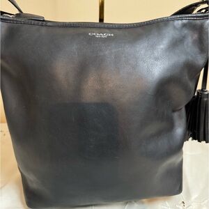 COACH Legacy Tassel Duffle 19889 Black Shoulder/crossbody bag